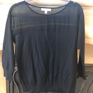 Lightweight black semi sheer sweater